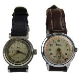 2 Herren-Armbanduhren Lip Nautic bzw. Kiplé,1950er Jahre: Lip Nautic mit Handaufzugswerk,