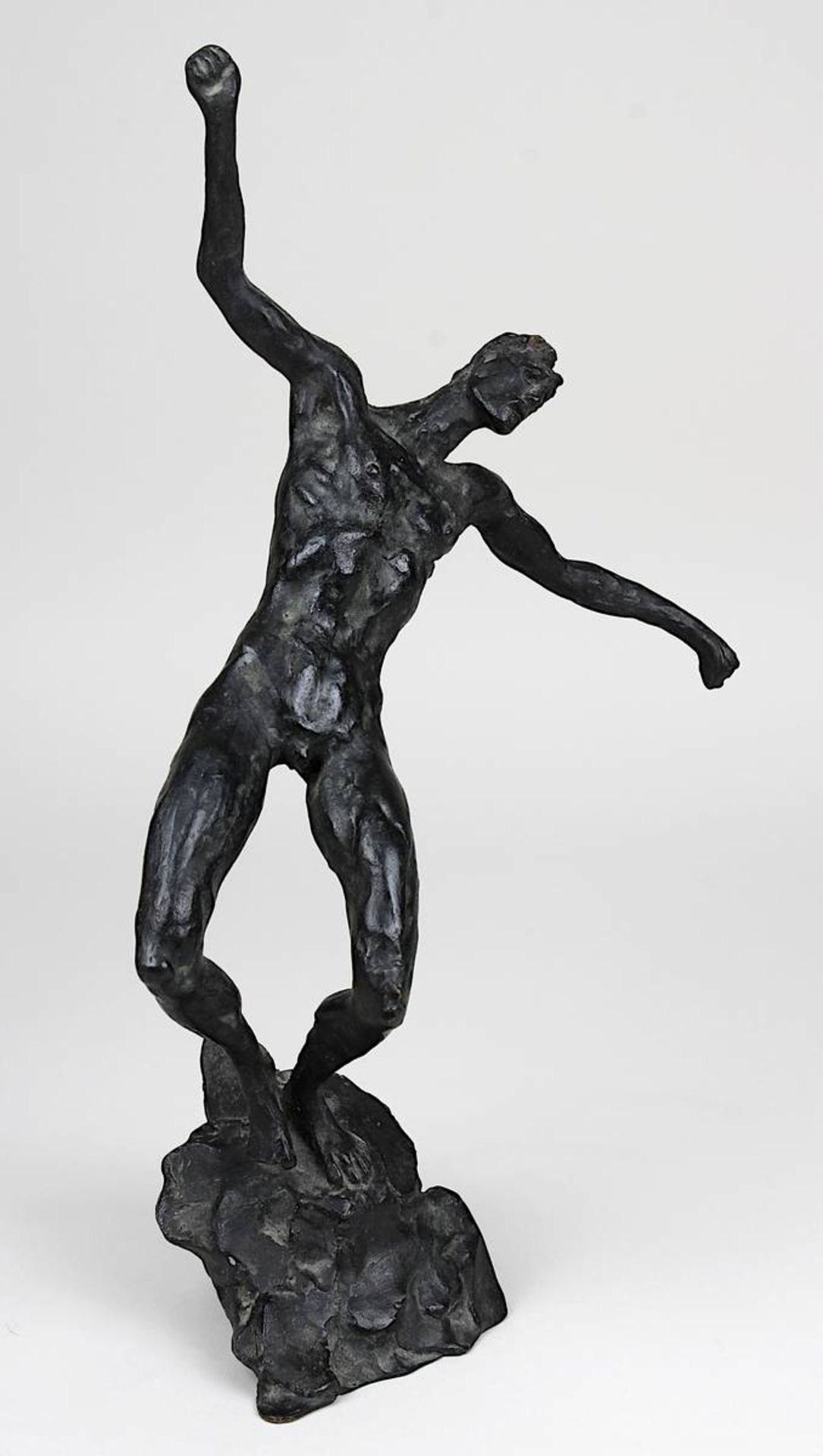 Breker, Arno (Elberfeld/Wuppertal 1900 - 1991 Düsseldorf), "Ikarus", Bronzefigur mit dunkler - Bild 2 aus 6