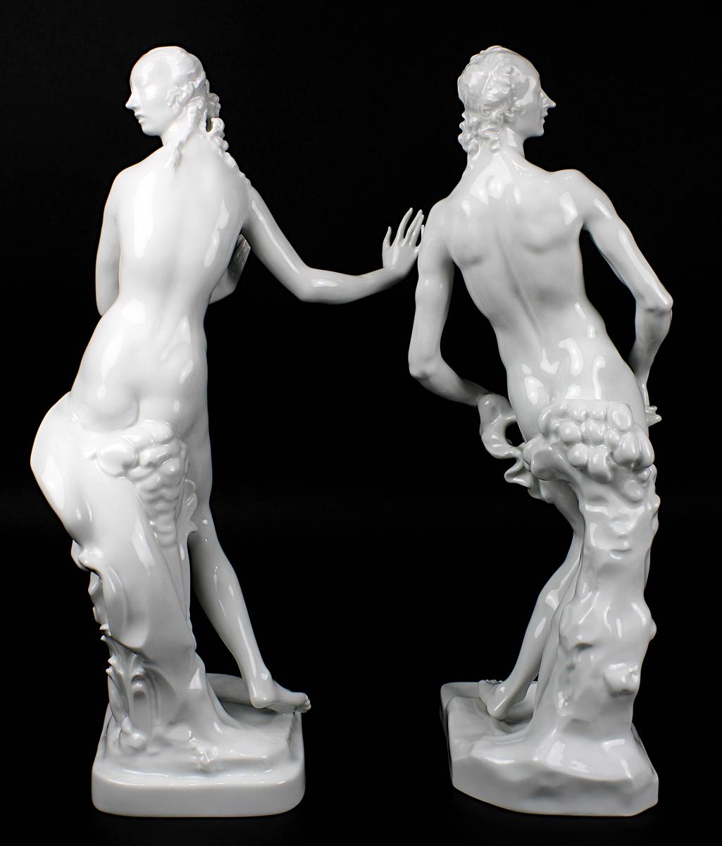 Apollo und Daphne, Porzellanfigurenpaar KPM Berlin, 2. H. 20. Jh., Entwurf: Paul Scheurich (1883 - - Image 3 of 5