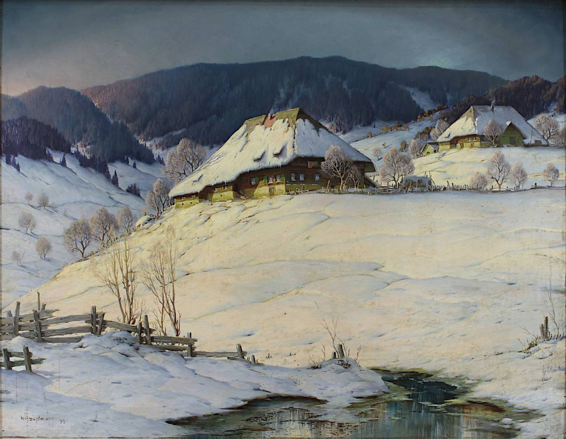 Hauptmann, Karl (Freiburg im Breisgau 1880 - 1947 Herzogenhorn/Geschwend), "Verschneites - Bild 2 aus 12
