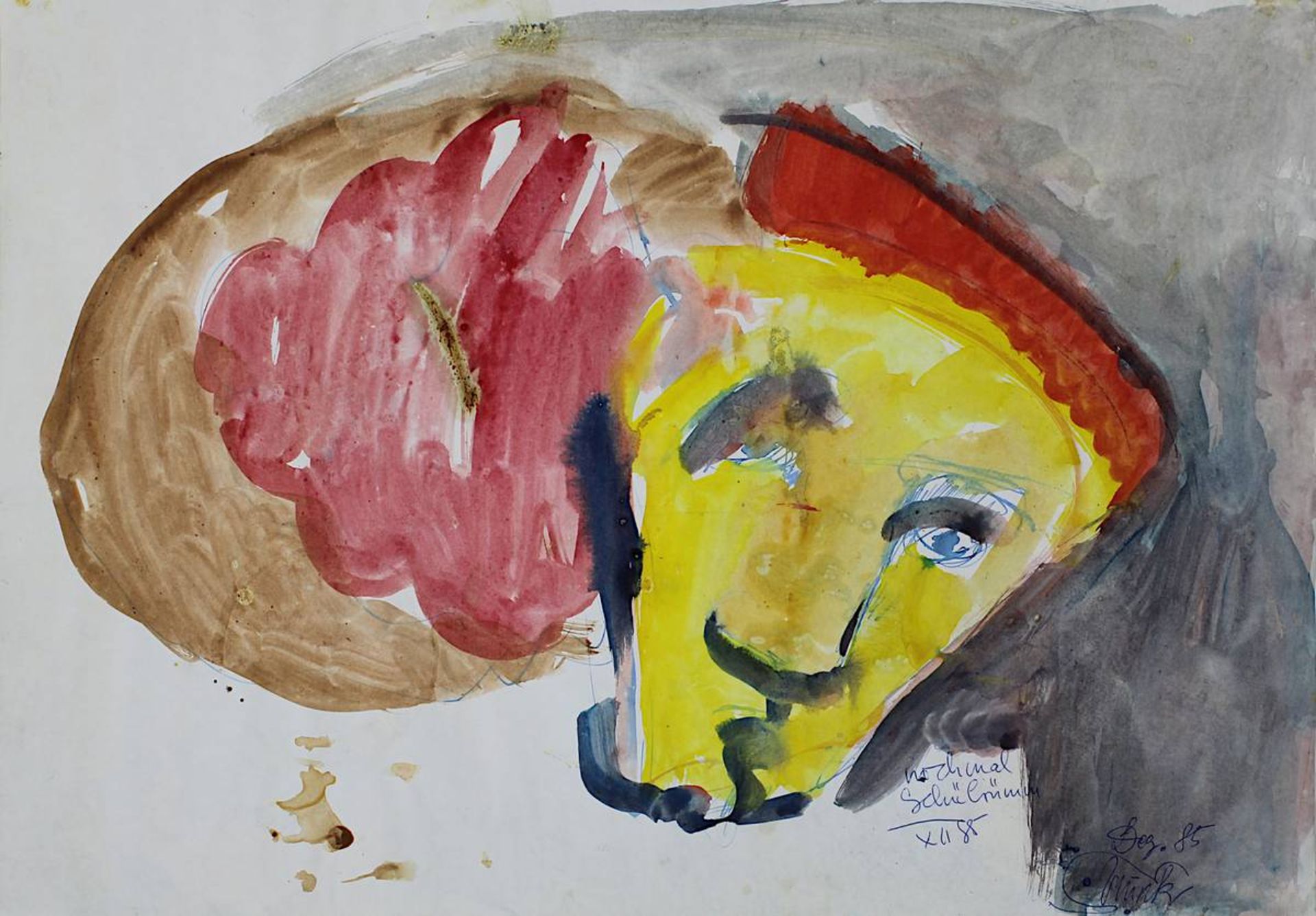 Trunk, Stephan (geb. Wuppertal 1952), 18 Arbeiten, meist Aquarelle, 1970/80er Jahre, meist - Bild 3 aus 15