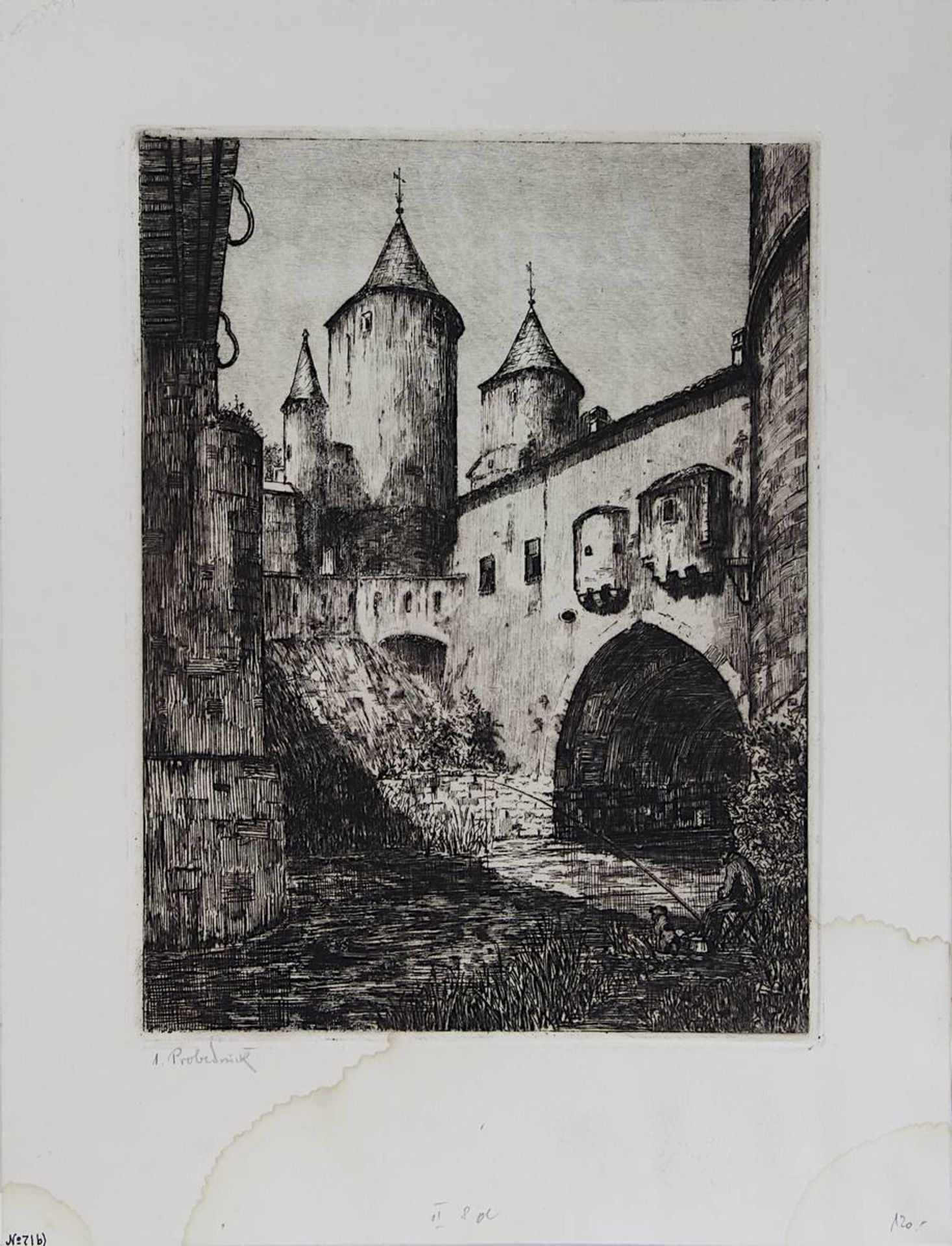 Wallenborn, Francois (Novéant/Metz 1899 - 1971 Saarbrücken), sieben Graphiken, meist Radierungen, - Bild 4 aus 8