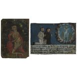 Heiligenmaler, Südamerika 2. H. 19. Jh., 2 Darstellungen auf Blech gemalt: Darstellung eines