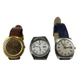 3 Herren-Armbanduhren Seiko, Certina und Olympia 1970er Jahre: Seiko mit japanischem Automatikwerk