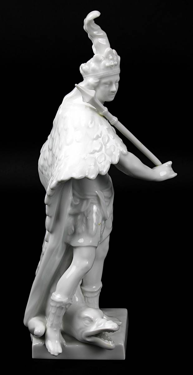 Amerika, Porzellanfigur, KPM Berlin 2. H. 20. Jh., Weißporzellan, allegorische Figur eines - Image 2 of 5