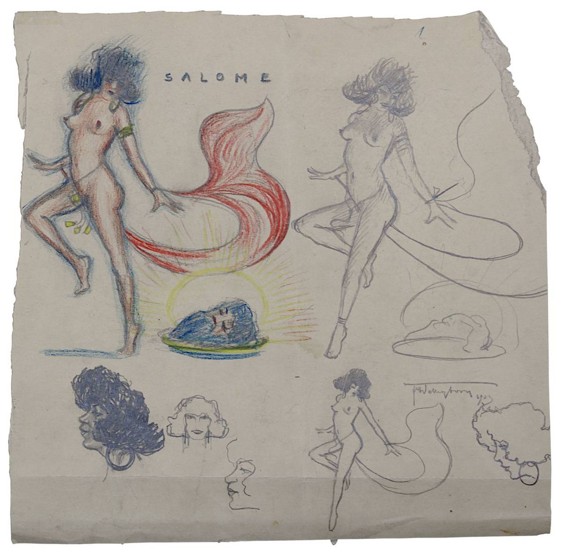 Wallenborn, Francois (Novéant/Metz 1899 - 1971 Saarbrücken), drei Zeichnungen: Kutsche, - Image 2 of 4