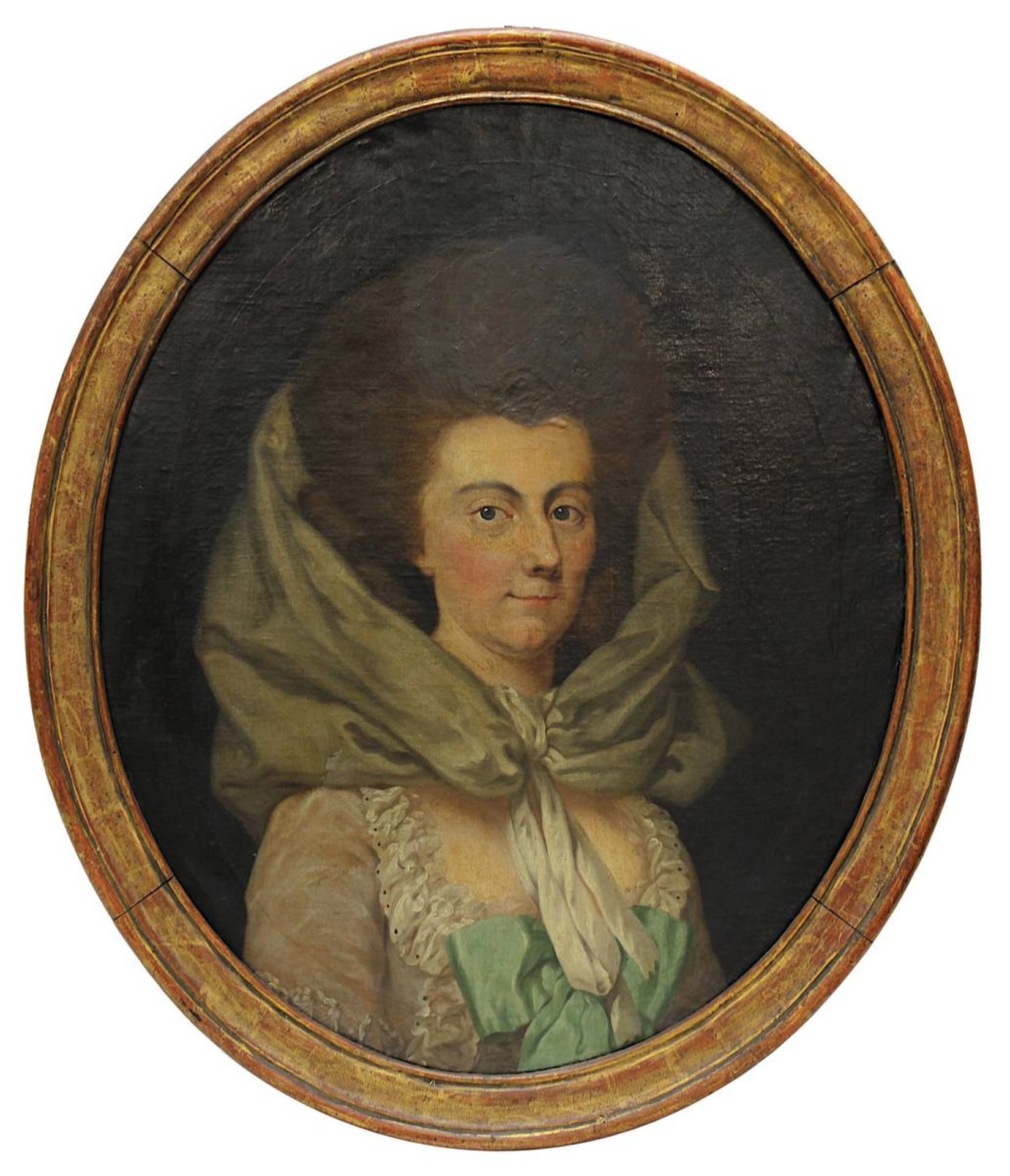 Portrait um 1800, wohl der Katharina Kest gen. "Gänsegretel" (Fechingen 1757 - 1829 Mannheim),