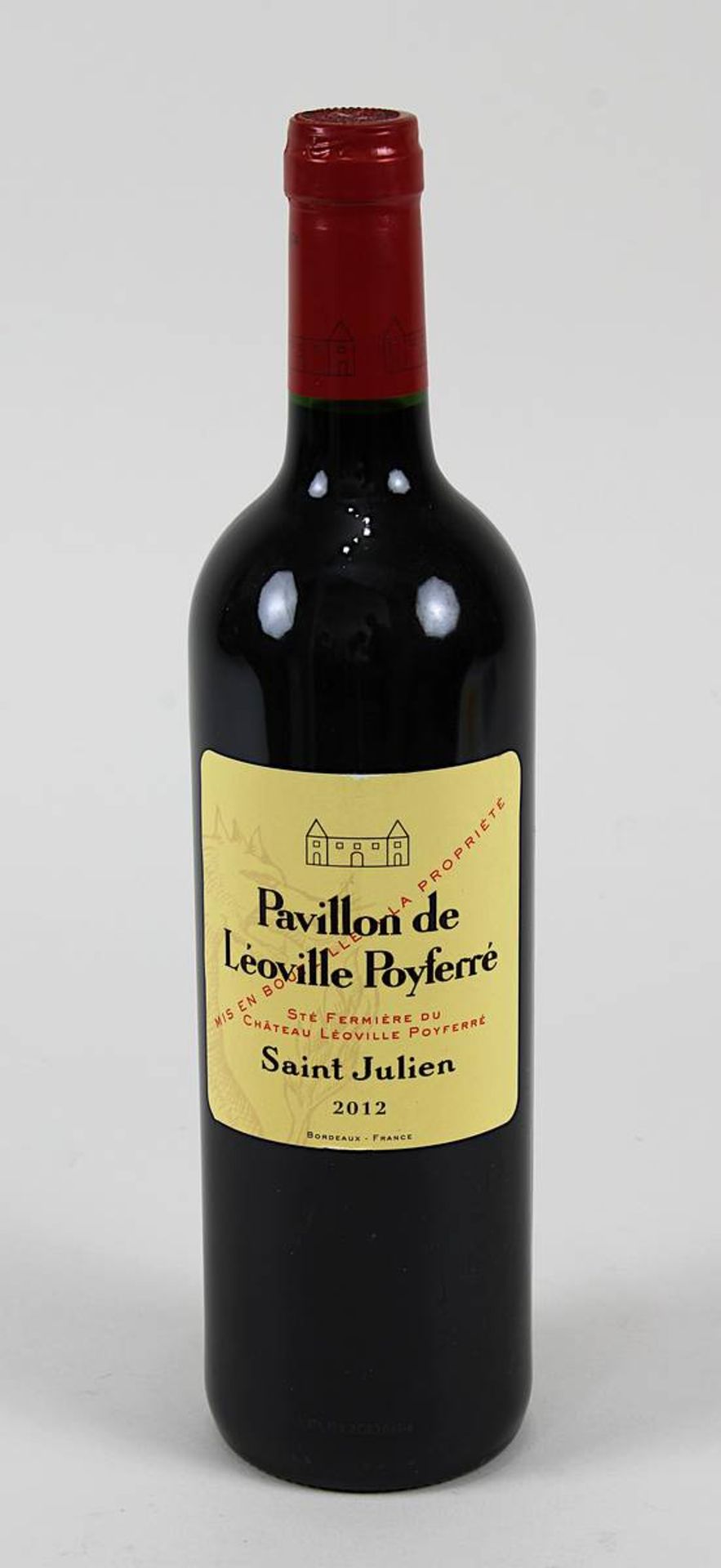 Eine Flasche 2012er Pavillon de Léoville Poyferré, Saint Julien, Bordeaux, gute Füllhöhe, 3054 -