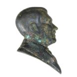 Porträtrelief des Reichskanzlers Adolf Hitler, Deutsches Reich 1933 - 1945, Bronze, stärker