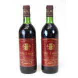 Zwei Flaschen 1979er Saint-Emilion, Alexis Lichine & Co., Grand Vin de Bordeaux Gironde, Füllhöhe