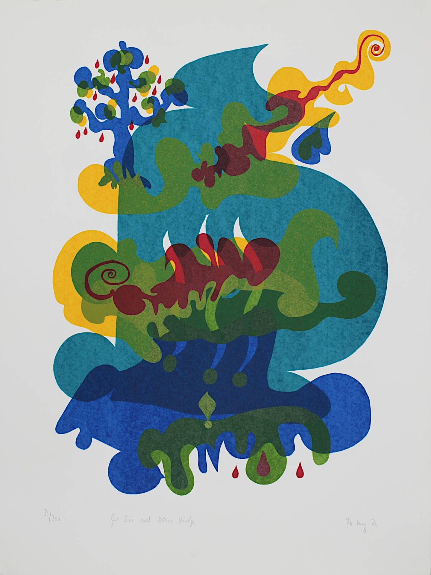 Moog, Pitt (Kempfenbrunn/Spessart 1932 - 2017 Brilon), Mappe mit vier Farbserigraphien, jeweils am - Image 2 of 5