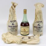 Drei Flaschen Cognac, 1960er Jahre, Rouyer Guillet & Co., Füllhöhe untere bis mittlere Schulter,