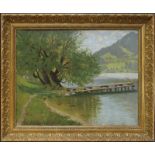 Zopf, Carl (Neuruppin 1858 - 1944 München), "Alte Weiden am Tegernsee (Kaltenbrunn)",