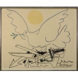 Picasso, Pablo (Málaga 1881 - 1973 Mougins), "Die Friedenstaube", Farblithographie, im Stein sign.