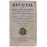 De Boug, M., "Recueil des Edits, Déclarations, lettres patentes...Ordonnances & Règlemens D'Alsace",