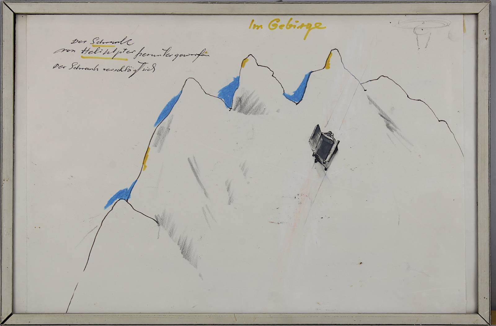 Zeichnung zu einem Projekt wohl der Düsseldorfer Künstlergruppe YIUP um Joseph Beuys, um 1980,