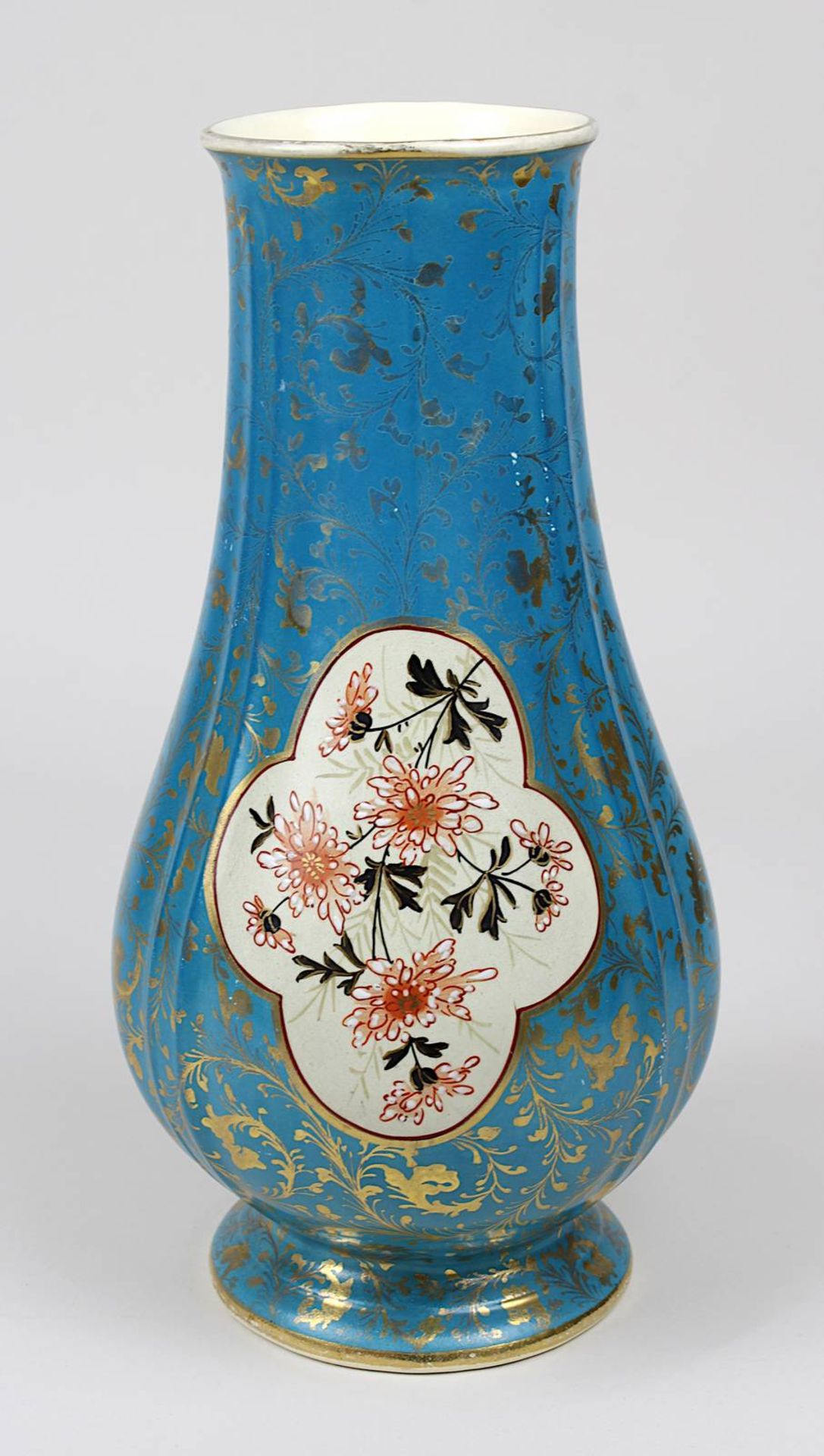 Keramikvase von Villeroy & Boch Dresden im japanischem Stil, Keramik, heller Scherben, auf Wandung - Bild 3 aus 5