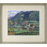 Weil, Otto (Friedrichsthal 1884 - 1929 Saarbrücken), Blick auf Jenbach in Tirol, Gouache, re. unt.