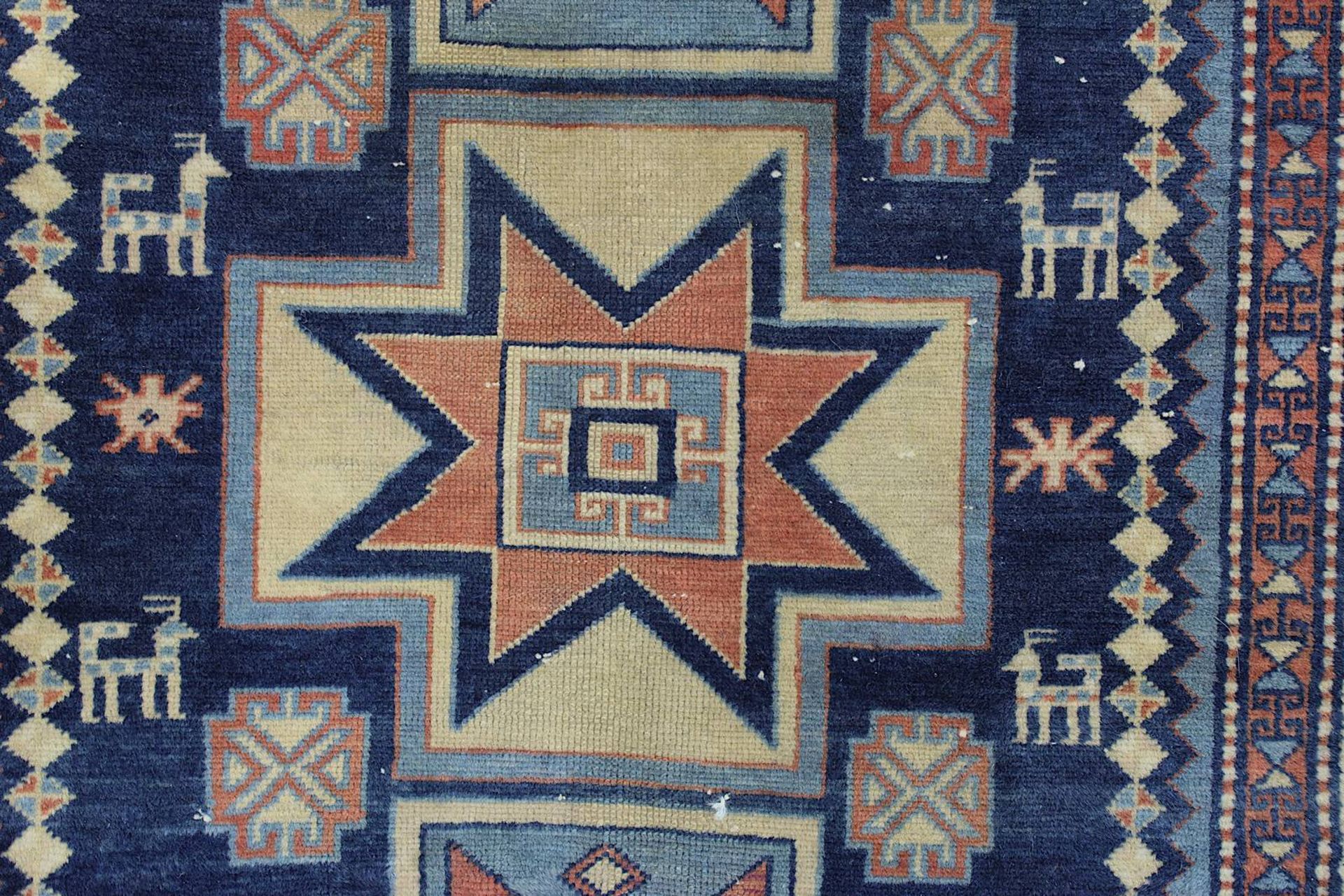 Brücke, Türkei 1. H. bis M. 20. Jh., blaues Mittelfeld mit oktogonalen Medaillons mit - Image 3 of 8