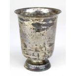 Fußbecher, Silber, Frankreich 1809 - 1819, Fuß mit gerippten Banddekor, unterhalb des