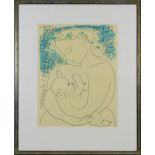 Picasso, Pablo (Málaga 1881 - 1973 Mougins), "Maternite", Farblithographie, im Stein sign. u. dat.