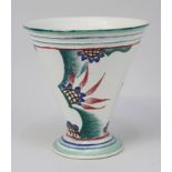 Art - Déco Trichtervase von Villeroy & Boch, Wallerfangen um 1920, Keramik, cremefarbener