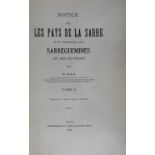 Box, N., "Notice sur les pays de la Sarre...Sarreguemines et ses environs", 2 Bände, Metz 1895 u.