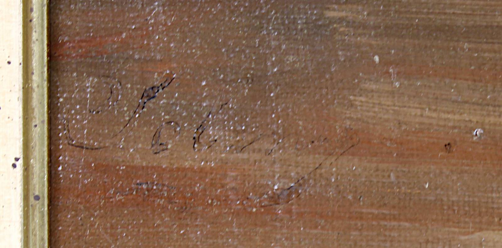 Stillebenmaler, E. 19. / A. 20. Jh., Stilleben mit Astern in brauner Vase, Öl auf Leinwand, links - Image 3 of 4