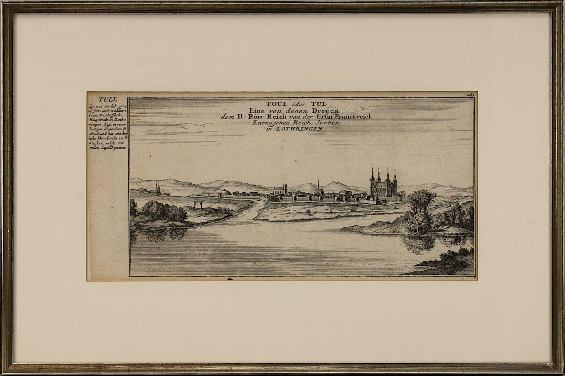 Metz und Toul, zwei Kupferstiche von Gabriel Bodenehr um 1720, jeweils Gesamtansicht der Stadt, - Bild 3 aus 5