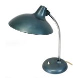 Schreibtischlampe, Kaiser Idell M. 20. Jh., Entwurf Christian Dell, Idell 6786, Farbe Petrol,
