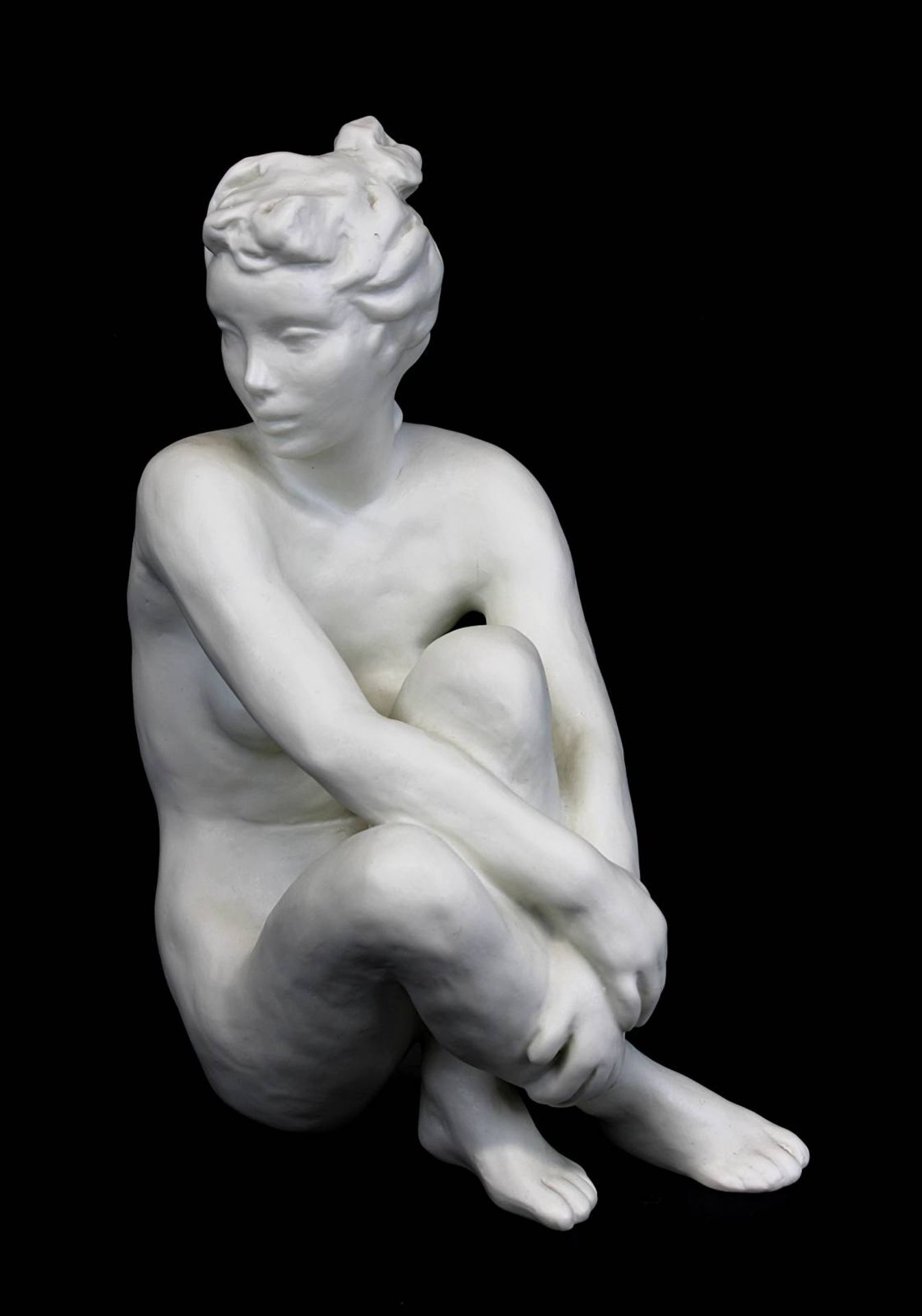 Rosenthal Porzellanfigur "Die Sitzende", Entwurf Lore Friedrich-Gronau 1948, ausgeformt 1950er