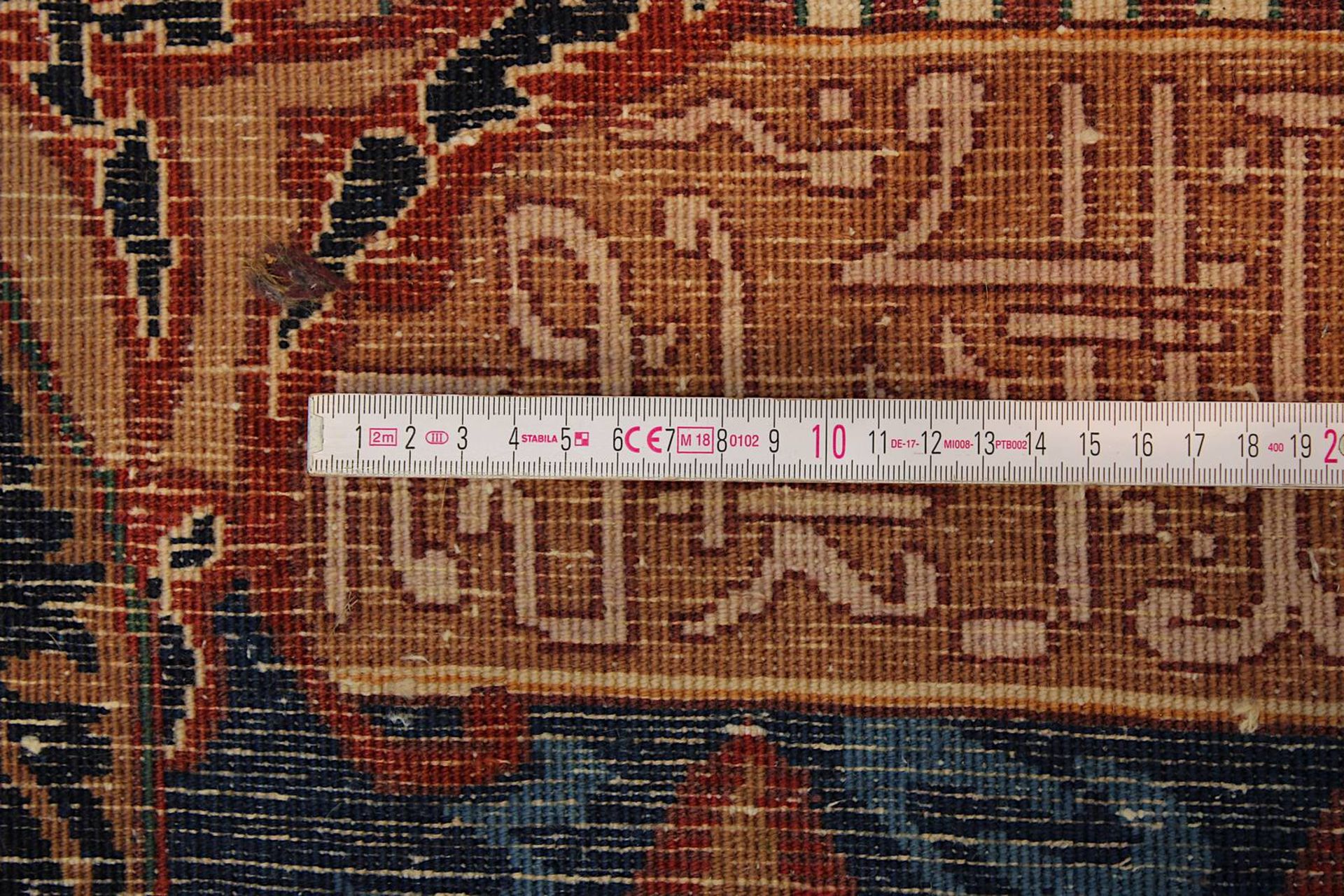 Ausgefallener großer Kaschmar-Teppich, Persien 2. H. 20. Jh., aufwendig gearbeitet, sehr gute - Image 13 of 16