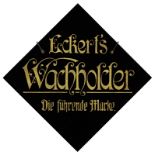 Werbeschild "Eckert´s Wachholder", 1. Drittel 20. Jh., gefertigt für die Tholeyer Firma, schwarzes
