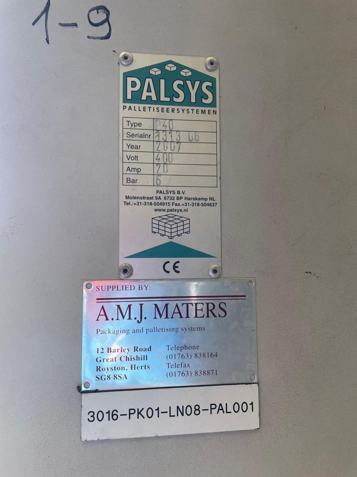 Palsys Palletiser System P40 Pallet Loader (onto rollers then into auto box stacker then out onto - Image 23 of 23