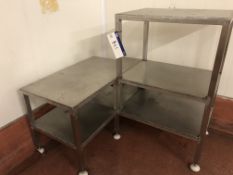 Corner Table/ Shelves, approx. 1.4m x 1.2m, item located in Bury St Edmunds, lift out charge - £