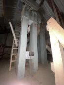 Four Belt & Bucket Elevators, mainly 280mm wide on leg section, dimensions approx. 40ft (high),