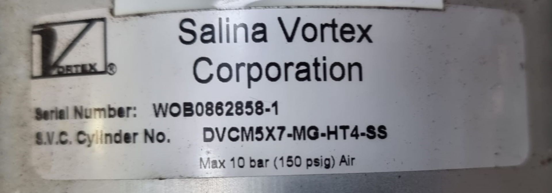 Salina Vortex Pneumatic Valve, overall length approx. 970mm, loading free of charge - yes, lot - Image 3 of 4