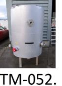 Kingspan 1000L 316 Stainless Steel Vessel, with two internal heating elements fitted, the vessel