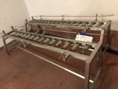 Two Roller Conveyors, rollers approx. 100mm wide, 2m x 0.5m x 0.7m high, item located in Bury St