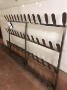 56 Section Wall Mounted Shoe Rack, approx. 2m x 1.4m high, item located in Bury St Edmunds, lift out