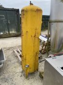 Vertical Welded Steel Air Receiver, approx. 500mm x 1.5m deep. Lot located Bretherton, Lancashire.