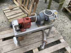 Johnson 10/000S Stainless Steel Pump, serial no. 111145/A/97, with geared electric motor drive and