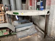 Jonge Poerink Radius Belt Conveyor, approx. 900mm wide on belt, with electric motor drive. Lot