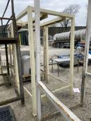 Fabricated Steel Stand, approx. 1.3m x 1.3m x 2.3m high, with fork lifting channels. Lot located