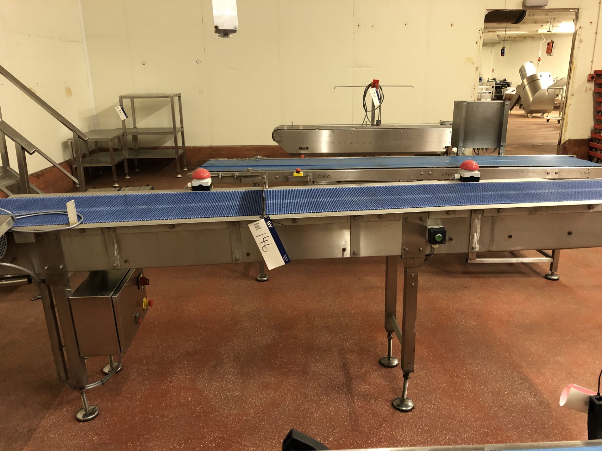 Belt Conveyor, apporx. 400mm wide belt, 3.3m x 0.8m x 1.1m high overall, item located in Bury St - Image 2 of 3