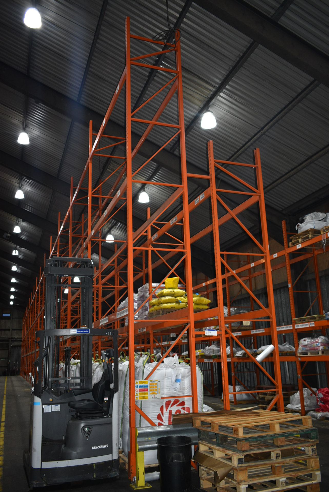 Redirack HD250 MAINLY THREE / TWO TIER DOUBLE SIDED PALLET RACK, comprising 15 bays (double sided 30 - Image 3 of 9