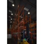 Redirack HD250 FIVE/ THREE TIER DOUBLE SIDED PALLET RACK, comprising mainly 14 bays x five tier