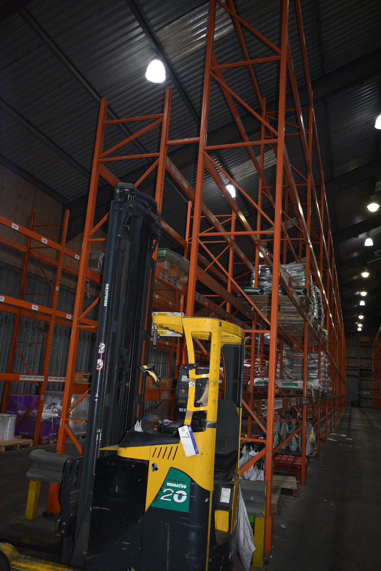 Redirack HD250 FIVE/ THREE TIER DOUBLE SIDED PALLET RACK, comprising mainly 14 bays x five tier