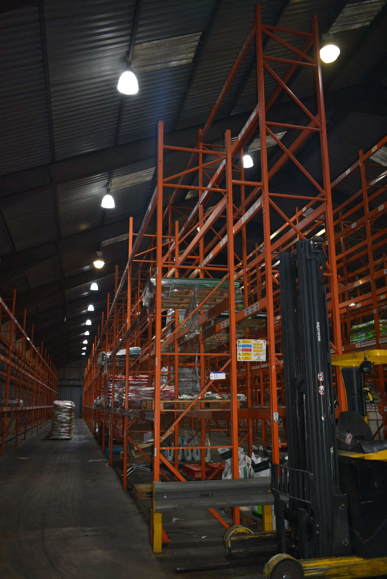 Redirack HD250 FIVE/ THREE TIER DOUBLE SIDED PALLET RACK, comprising mainly 14 bays x five tier - Image 2 of 8