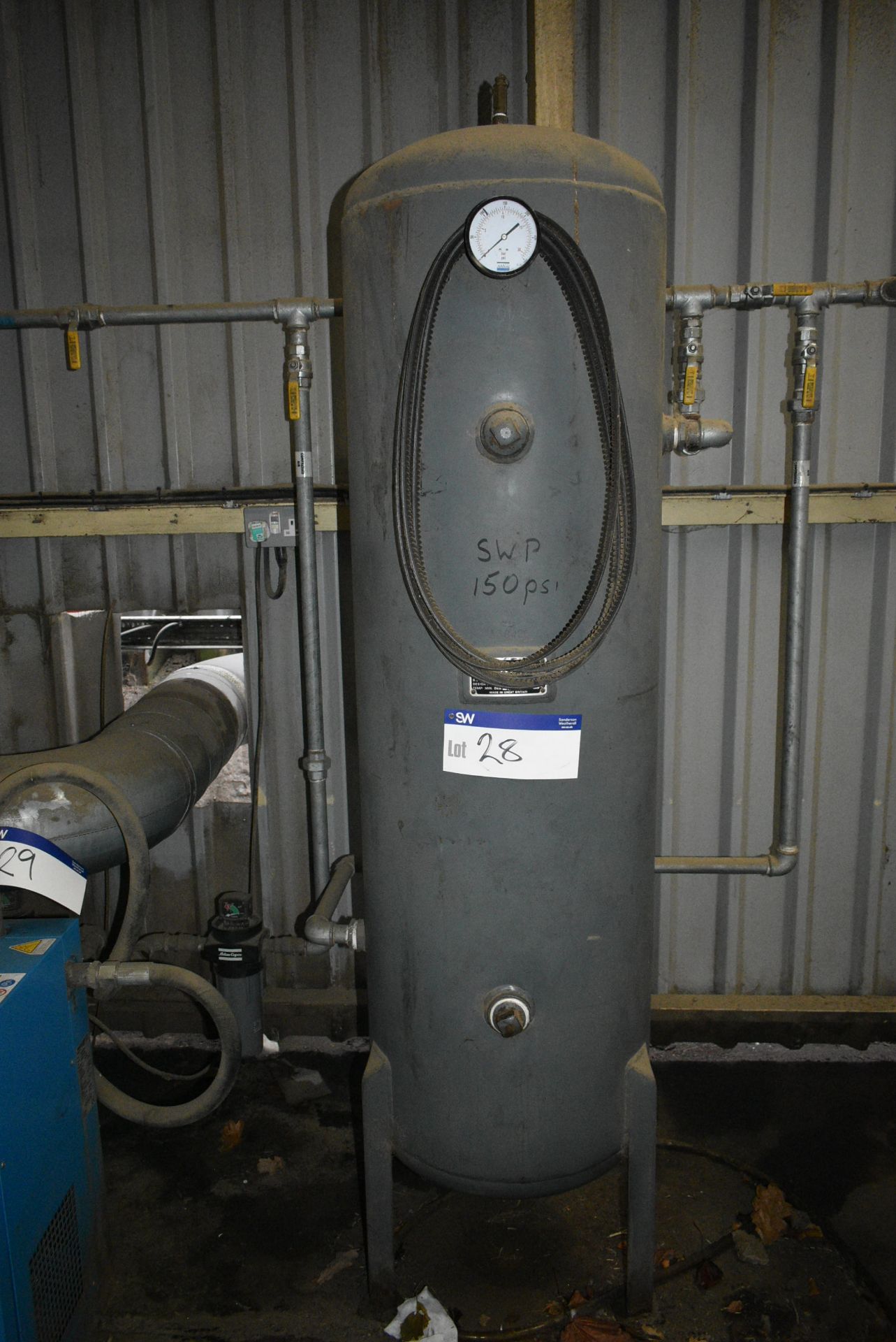Abbott Vertical Welded Steel Air Receiver, serial